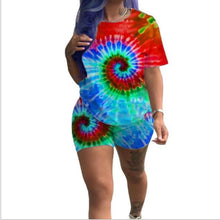 Load image into Gallery viewer, Print Women Short Two Piece Set Top and Shorts Set Summer Tracksuit Streetwear Sweat Suit Women Set Casual 2 Pieces Outfits 2019