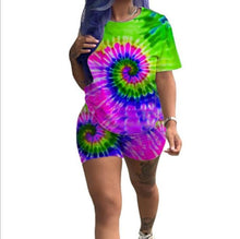 Load image into Gallery viewer, Print Women Short Two Piece Set Top and Shorts Set Summer Tracksuit Streetwear Sweat Suit Women Set Casual 2 Pieces Outfits 2019