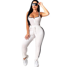 Load image into Gallery viewer, Winter Women's set Velvet bodysuit pencil pants suit two piece set Sexy sleeveless Street casual fashion tracksuit outfit