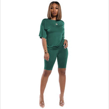 Load image into Gallery viewer, 2020 Women Sets Summer Tracksuits Short Sleeve Top Shorts Suit Two Piece Set Sportswear Night Club Party Slim Outfits
