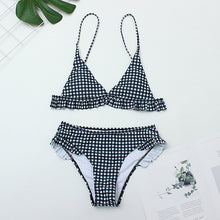 Load image into Gallery viewer, Plaid Sexy Women Bikini Set 2019 New Push Up Ruffles Padded Swimwear Bikini Hot Sale Women Bathing Suit Beachwear Swimming Suit
